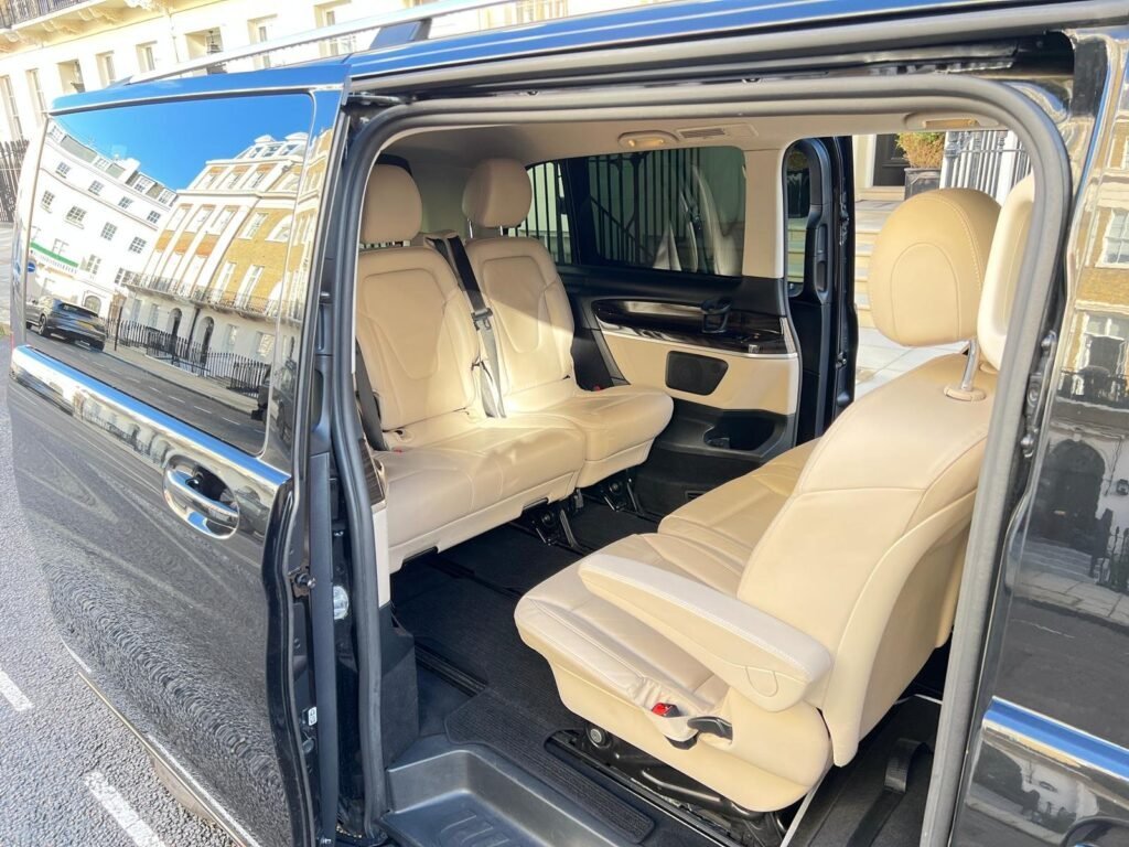 Mercedes V class chauffeur car interior